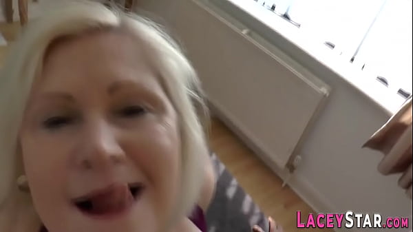 Granny gobbles black cock and gets banged