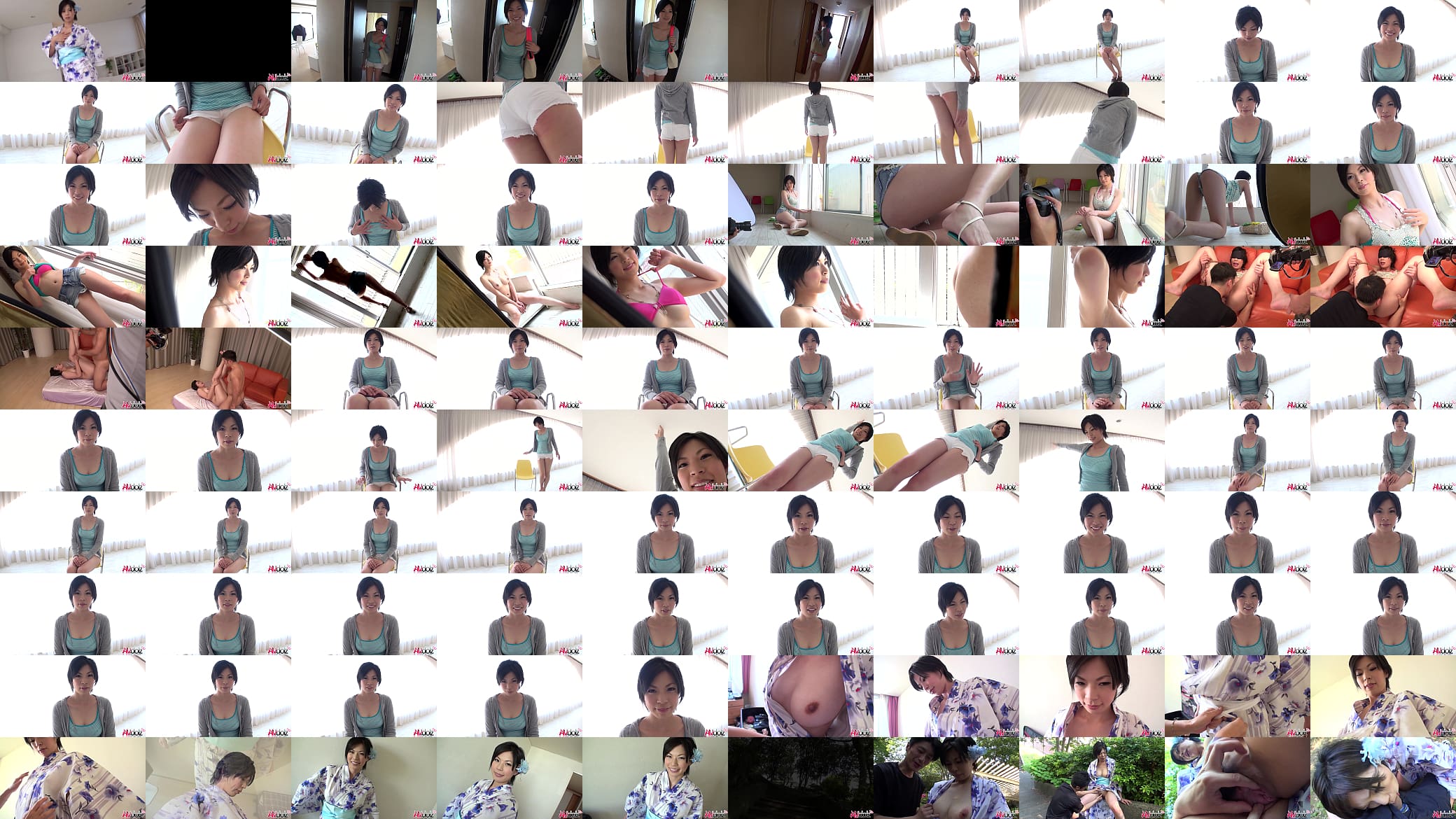 Japanese model in Kimono Saki Aoyama sucks hard cock outdoors uncensored. 预览图