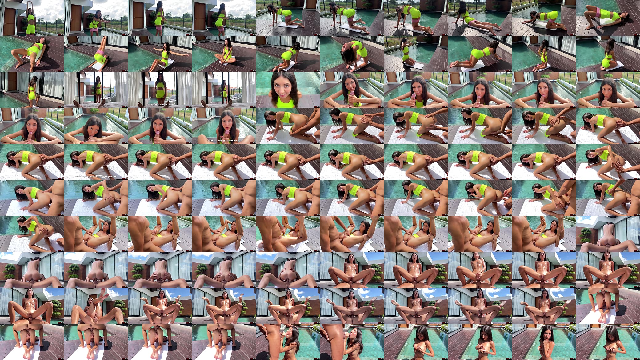 Help me Stretch My Anal During Yoga By The Pool - Cum in Mouth 预览图