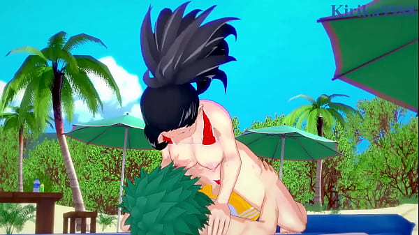 Momo Yaoyorozu and Kyoka Jiro and Izuku Midoriya intense sex. - My Hero Academia Hentai