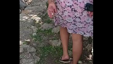 Showing my little butt in a park