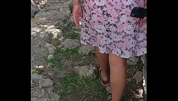 Showing my little butt in a park
