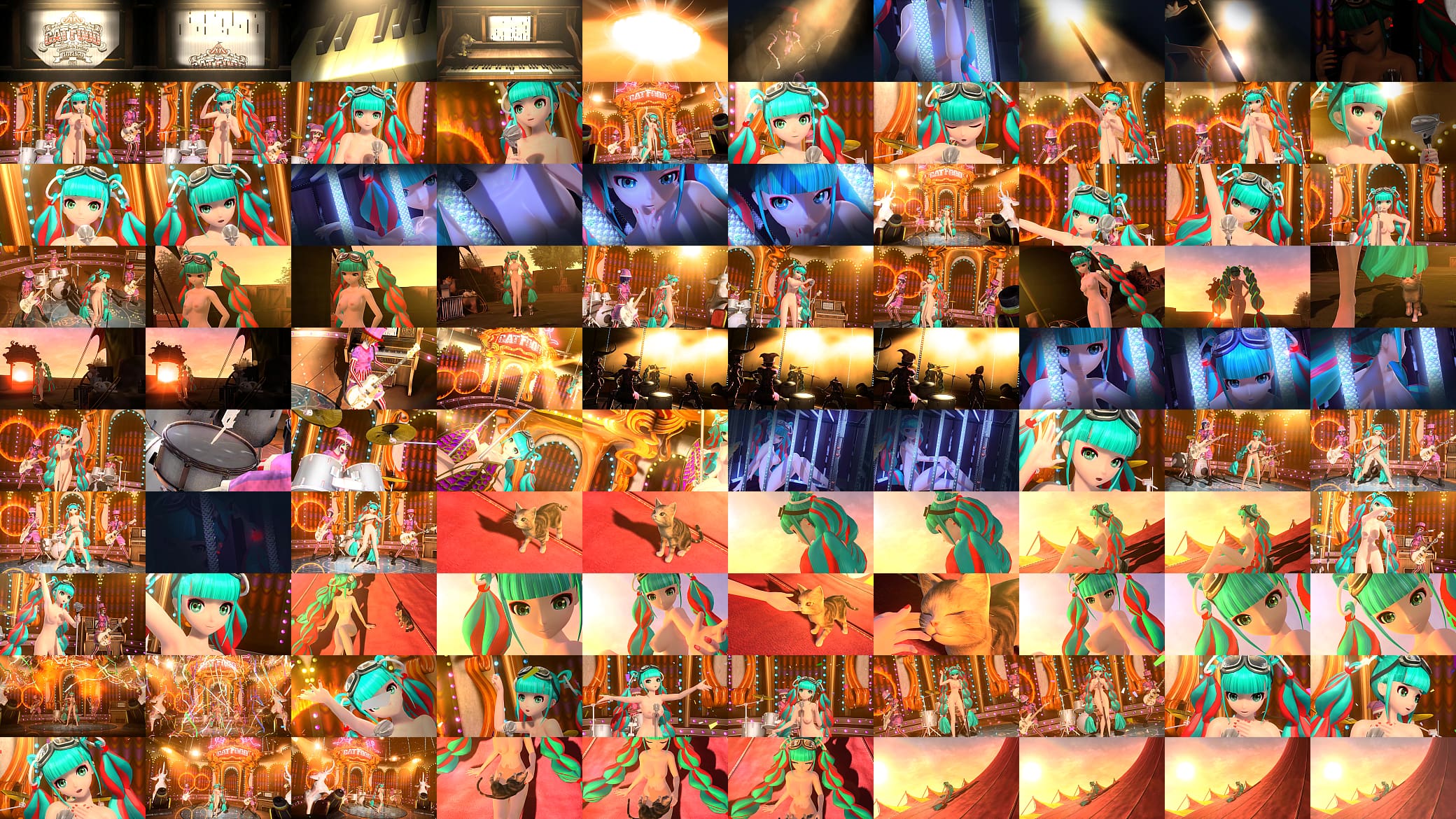 Hatsune Miku Cat Food Project diva Nude Mod Full Nude 预览图