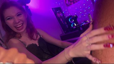 18 Year Old Ginger Stuns Everyone with Public Blowjob at Game Night -1