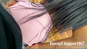 StepBro Nuts on my Booty Shorts Then Cums Inside Me