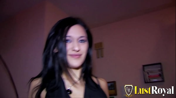 Bigtits brunette double fucked with a huge dildo