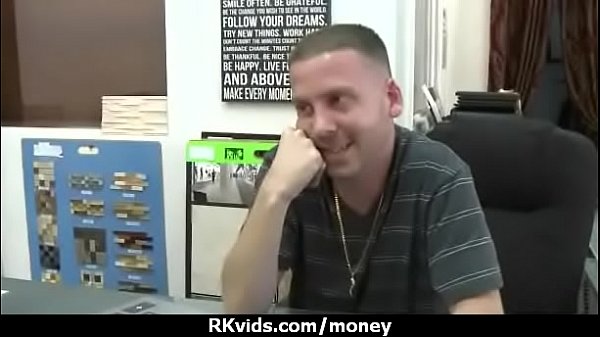 Tight teen fucks a man in front of the camera for cash 9