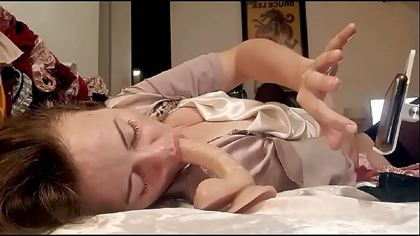 1757tec 02 - French Amateur Slut, Clothed in a Black, White & Grey Satin Dress, Fuck, White Satin Panties, Fuck, Deepthroat, Ass to Mouth, SexToys