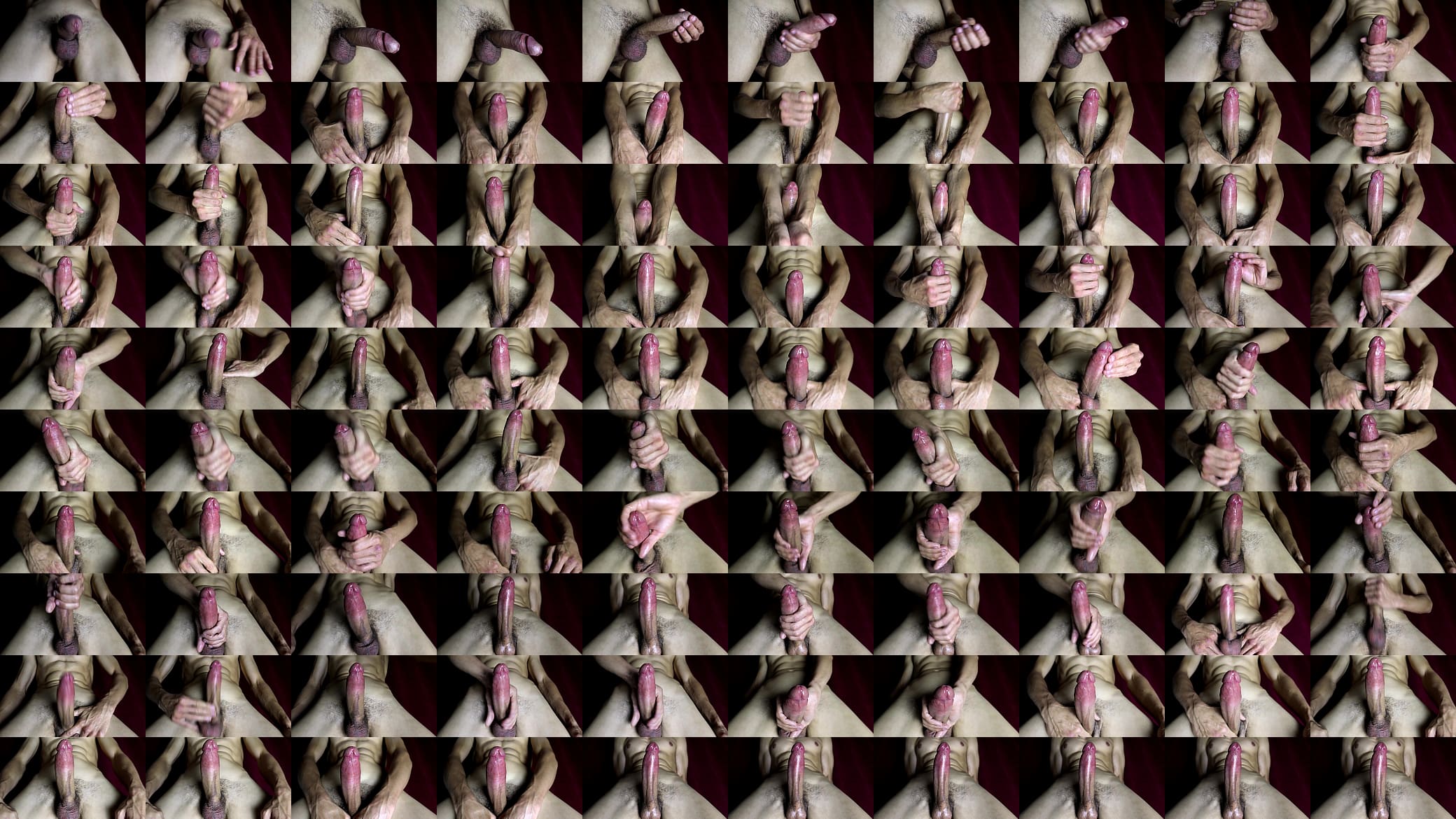 Close-up of a big juicy penis flowing from overexcitation and long abstinence from orgasm, a grandiose penis massage with sweet moans 预览图