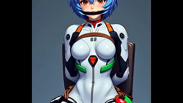 Rei tied to chair and viewed from multiple angkes