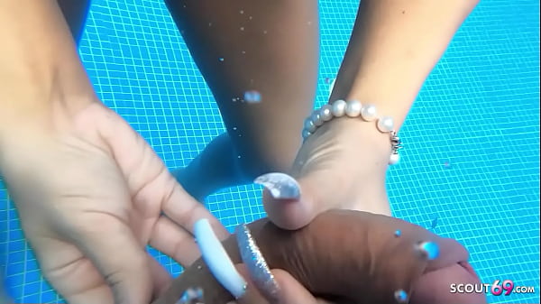 Underwater Anal Sex and finish near Pool for German Emo Teen Cathy B