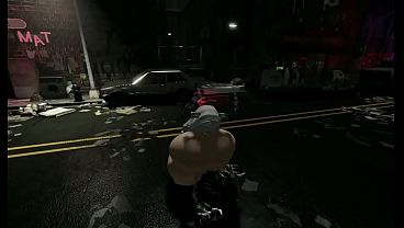 My futanari girlfriend fucked my ass right on the street
