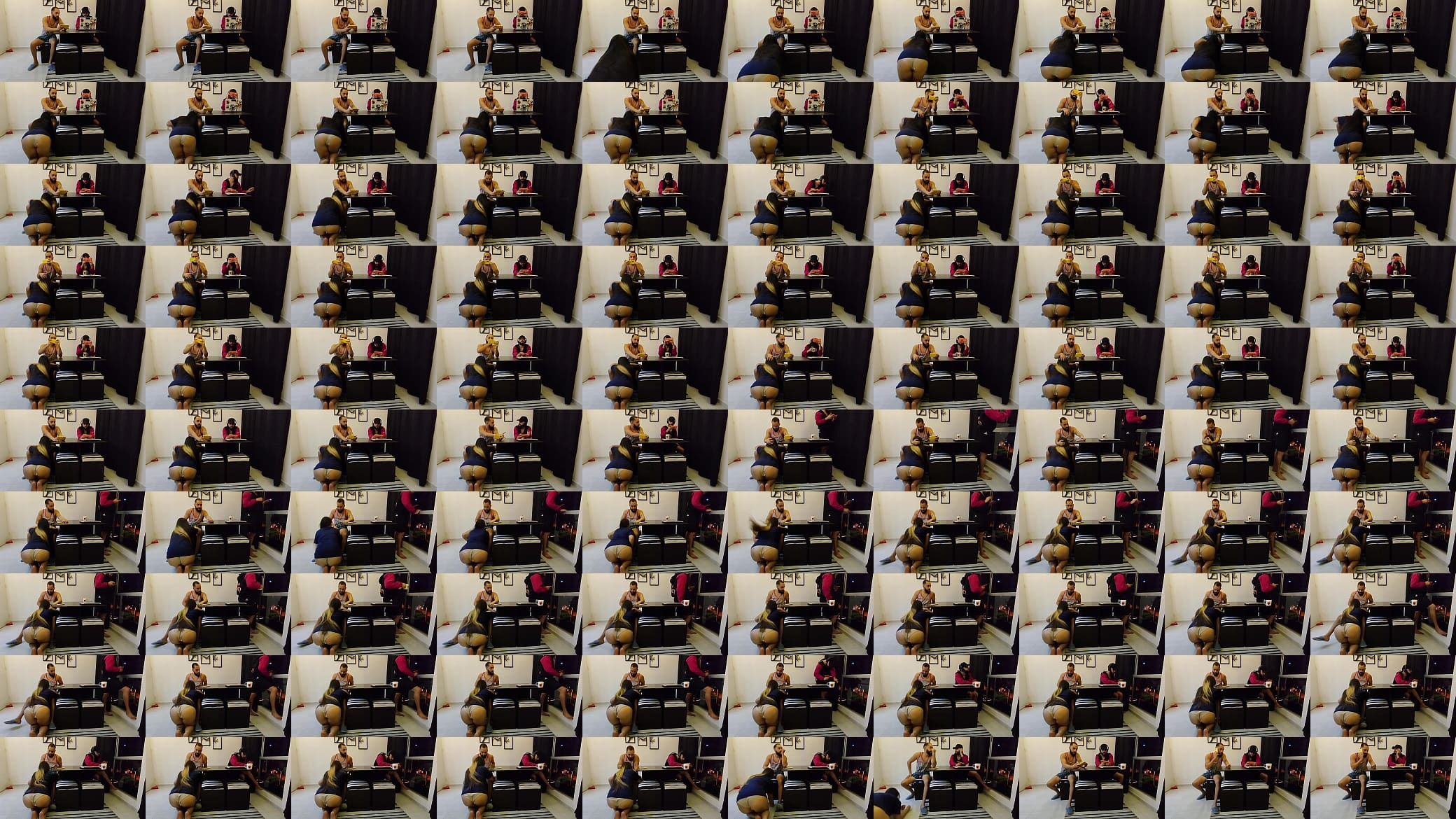 La esposa de mi hermanastro vino gateando hacia mi sin que mi hermanastro se diera cuenta y me chup&oacute; la polla justo al lado de &eacute;l!! 预览图