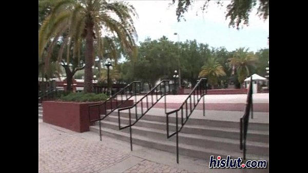 This slut shows off her ass