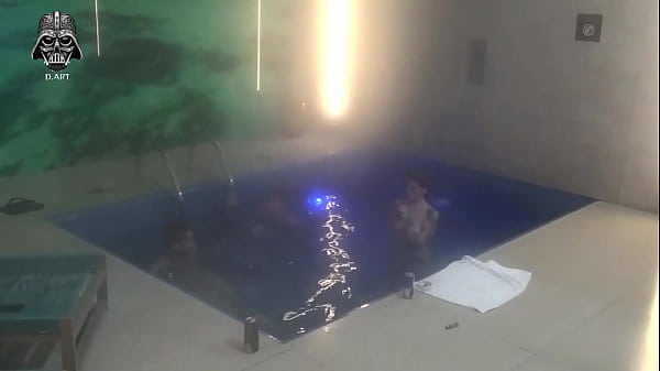 Threesome with friends in the motel pool Part 2