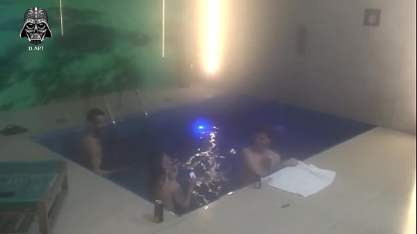 Threesome with friends in the motel pool Part 2