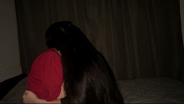 "OH, NO" MY STEPSISTER FUCKED ME HARD IN THE SCISSORS. LESBIAN SEX