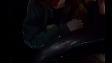 Italian Big Tits Hot solo Car ride with her juicy tits Flashing