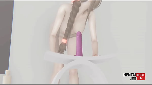 Final Fantasy VII Hentai - Aerith fucking a dildo - Asian Japanese Manga Anime Hentai 3D Porn