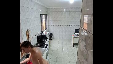 Maid takes off her clothes and accepts a facial for extra.