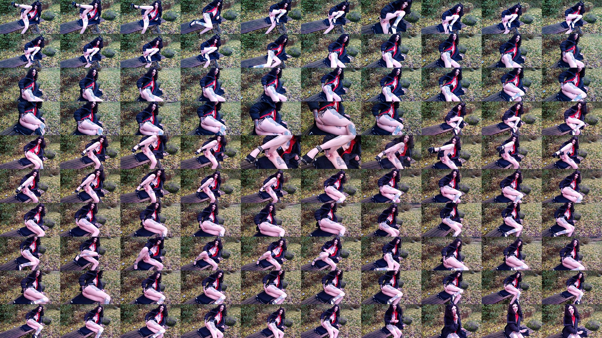 Satanic slut selffisting in public park 预览图