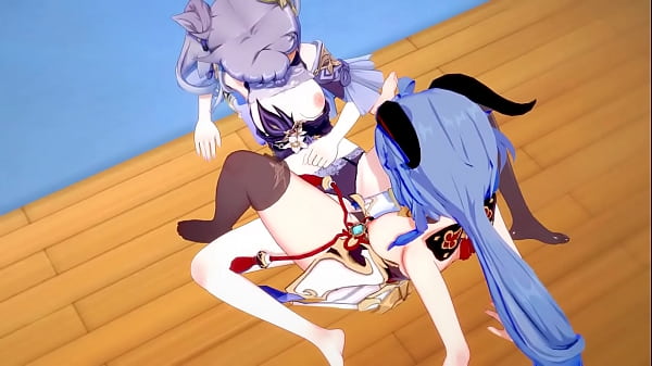 Genshin Impact Hentai Yuri - Ganyu and Kequing Lesbian sex - Japanese Asian Manga Anime Game Porn