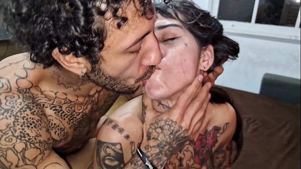 free pv Tattooed Alt Babe Takes Double Anal & DP – Two Big Cocks Wreck Her Slim Frame