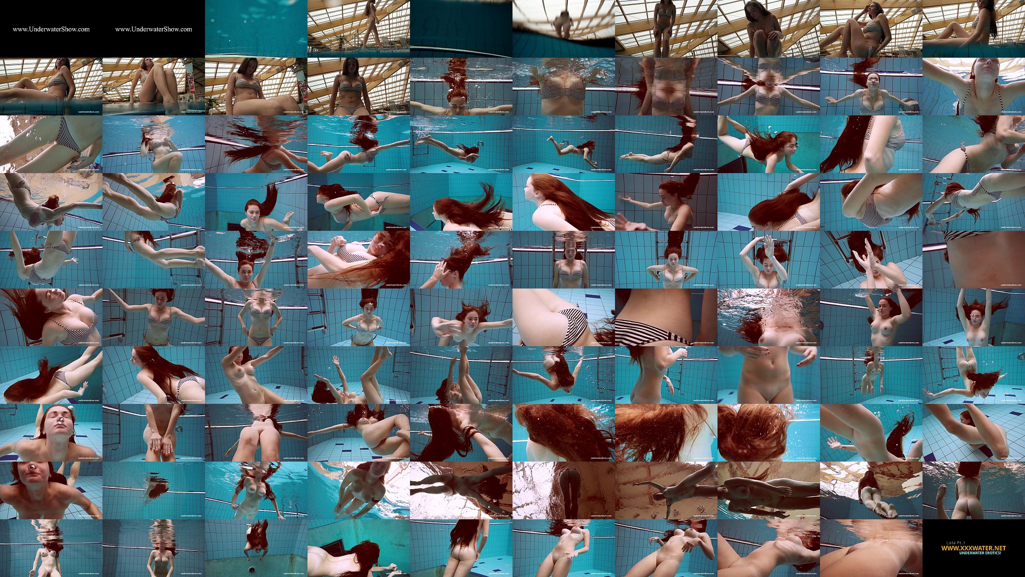 Brunette with big tits underwater 预览图