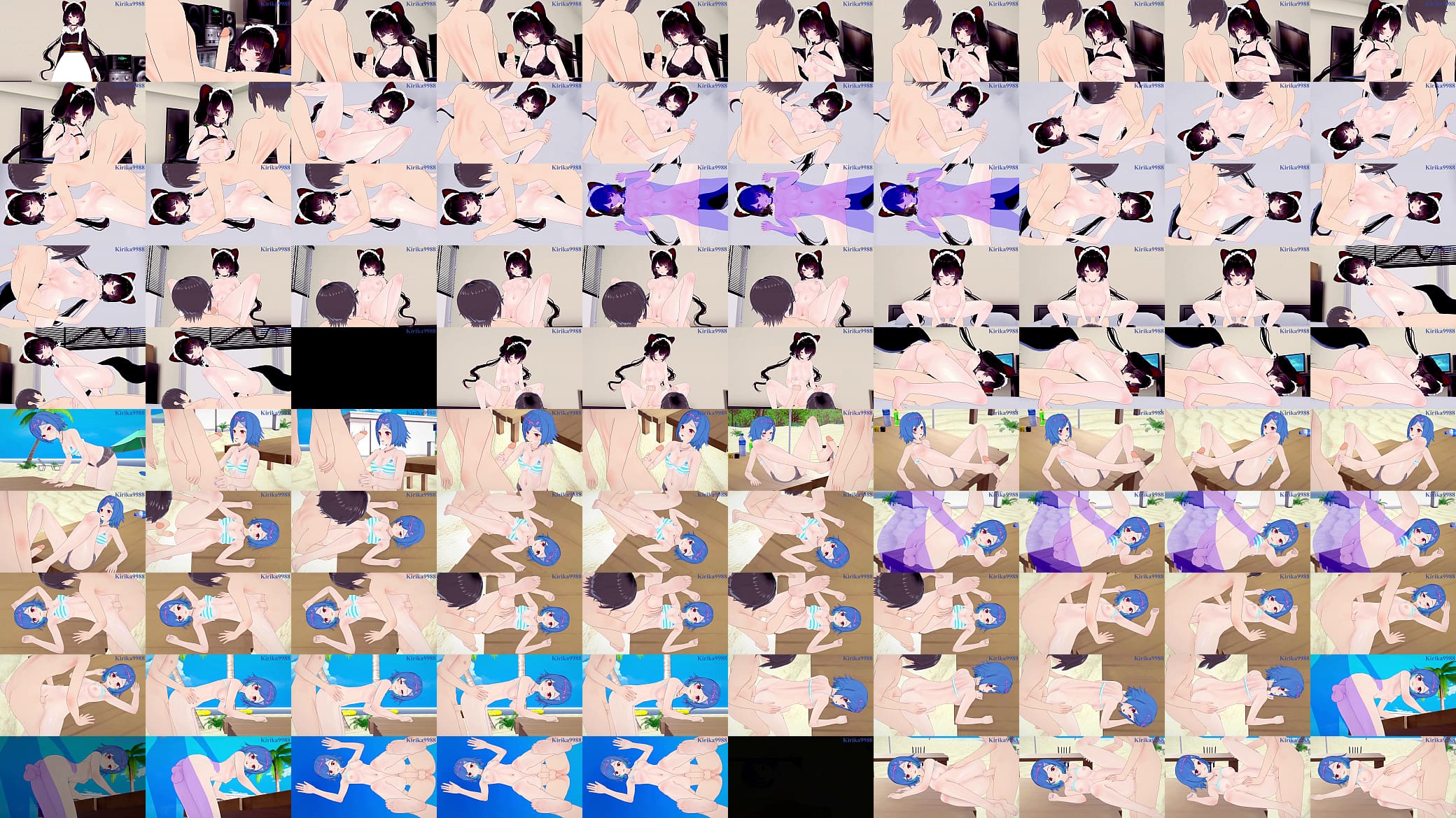Inui Toko and Nishizono Chigusa intense sex. - Nijisanji VTuber Hentai 预览图