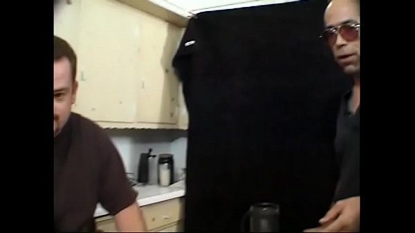 Download Video - Slut  Elena in fish nets is on her knees sucking on two cocks at once