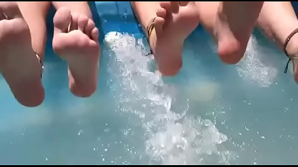Feet in the pool
