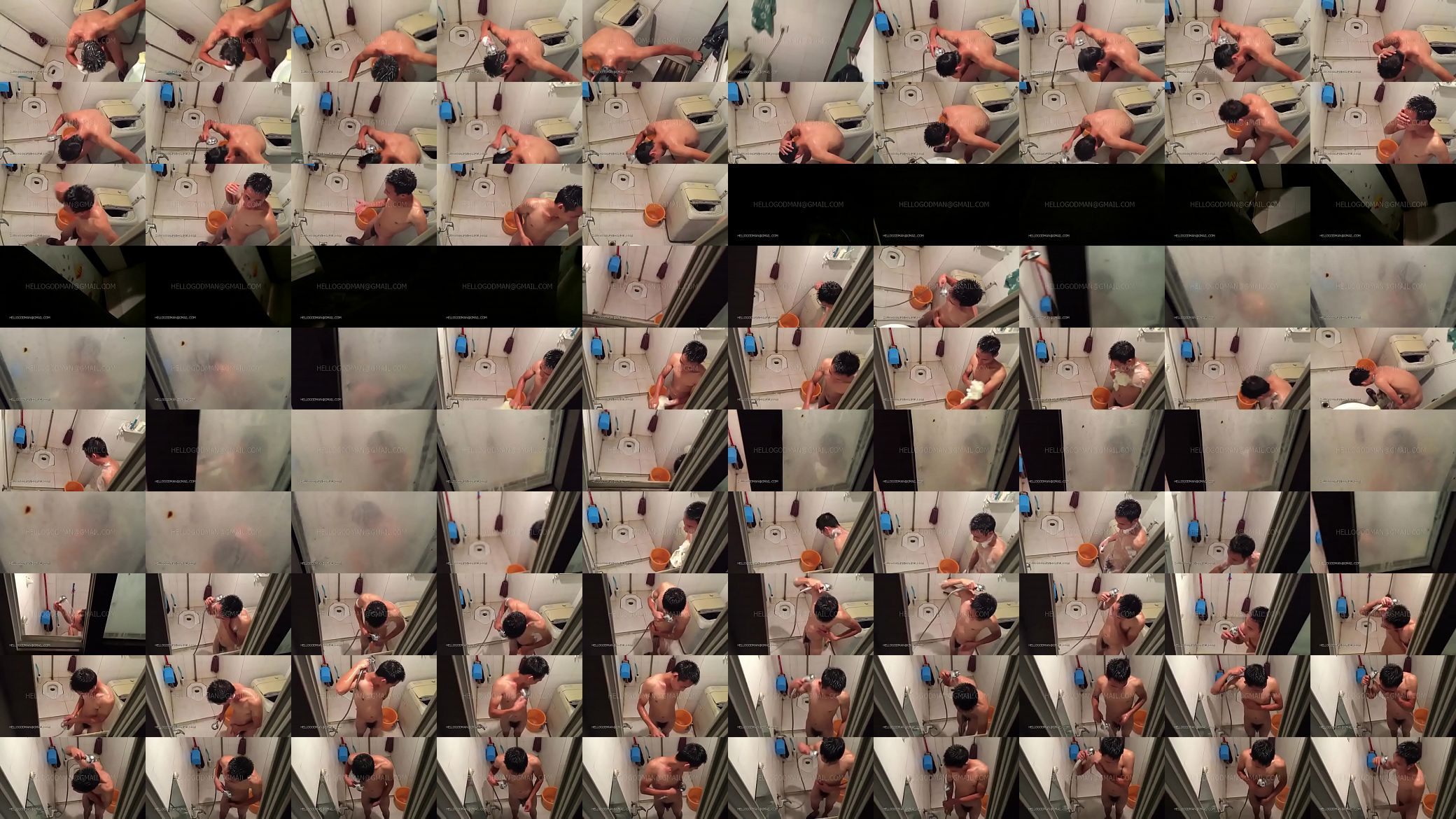Adult Chinese man taking a shower 预览图