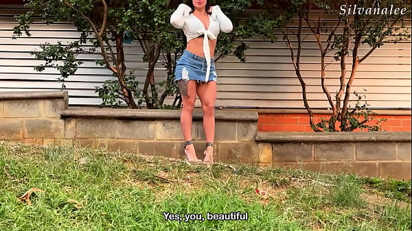 Sexy busty Latina Milf in heels Silvana Lee gets picked up in public by a guy with a big dick