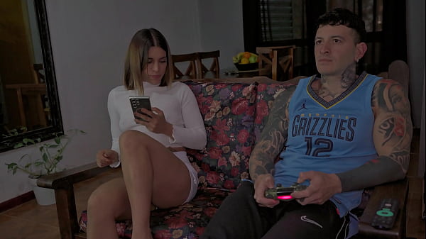 My stepsister grabs my cock when I was playing PLAY (ANAL CREAMPIE)