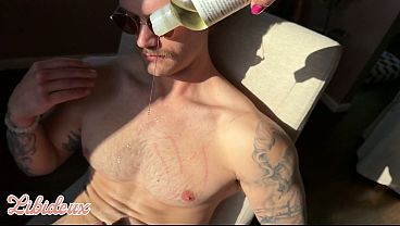 Edging his hard cock and feeding him cum FPOV