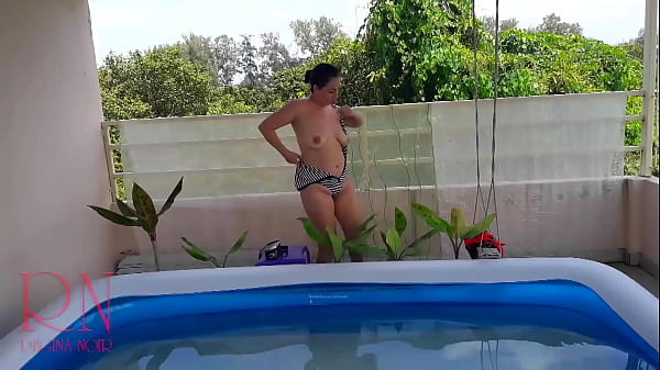 Breaath holding underwater. Domination rough sex. Nudist Regina Noir swimming, sucks and fucks in the swimming pool. 1 196