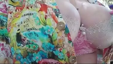 I love showing my tits in the park