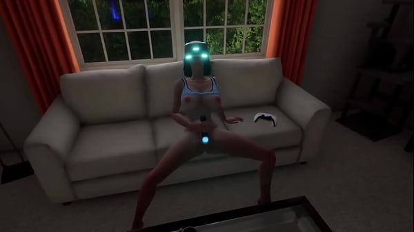 Girl masturbating In VR