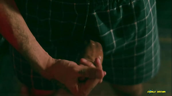 Download Video - Big Uncut Cock Latino Camilo Brown Jerking Before Bed Cumshot In The Mirror