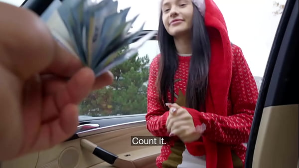 Download Video - Public Agent Santa helper Matty Mila Perez public blowjob and big dick pov