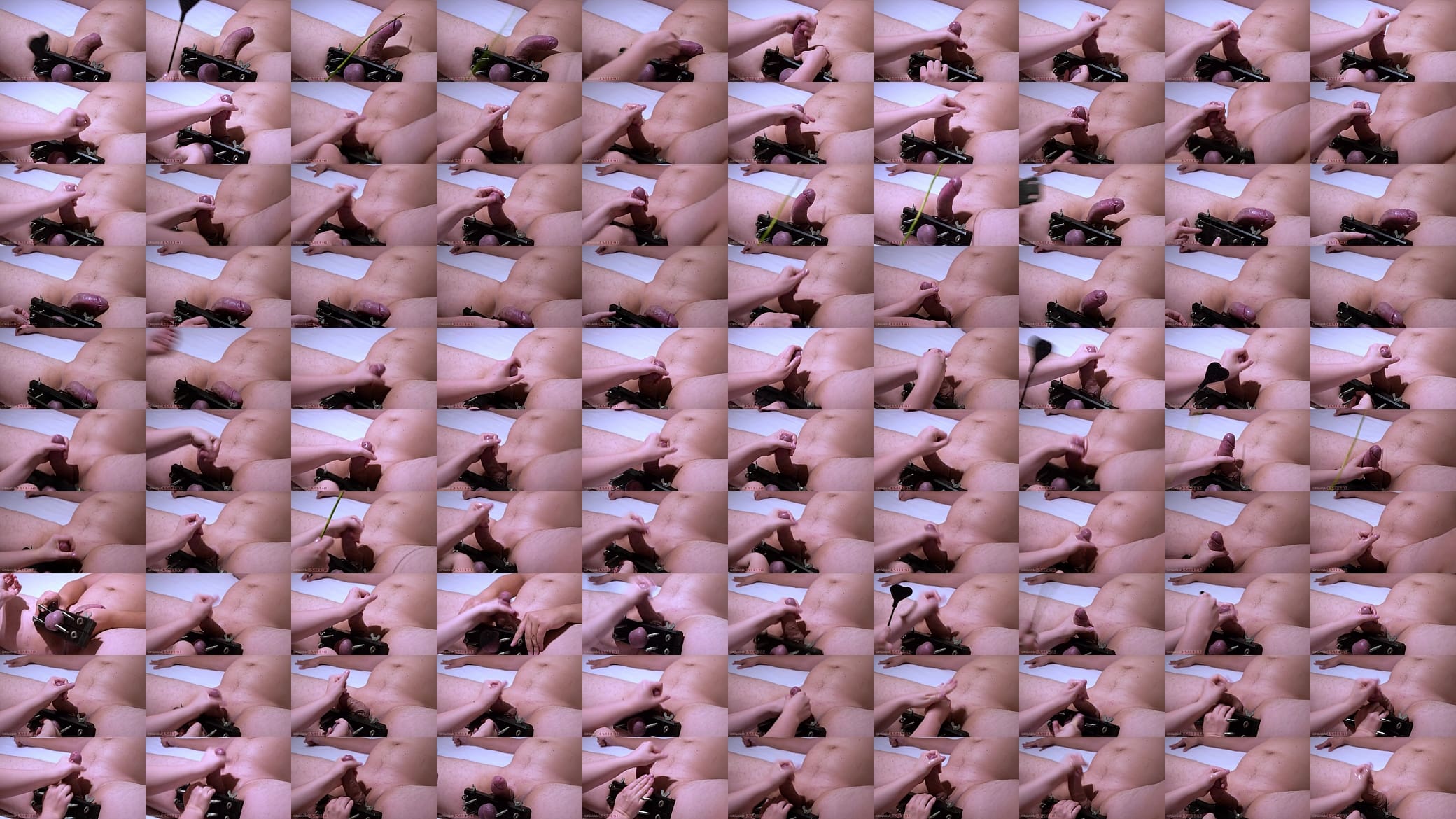 Amateur Femdom CBT Handjob - Homemade Ball Squeezing &amp; Orgasm Denial 预览图