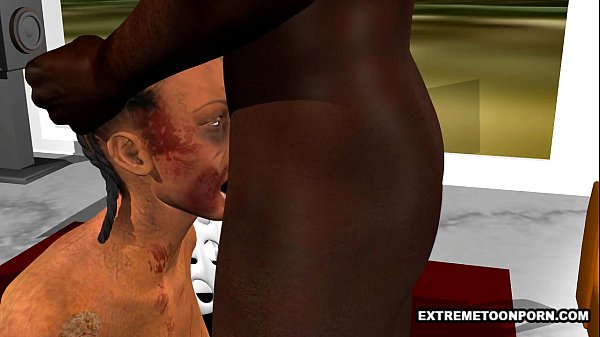 Sexy 3D zombie babe gets fucked hard by an ebony stud