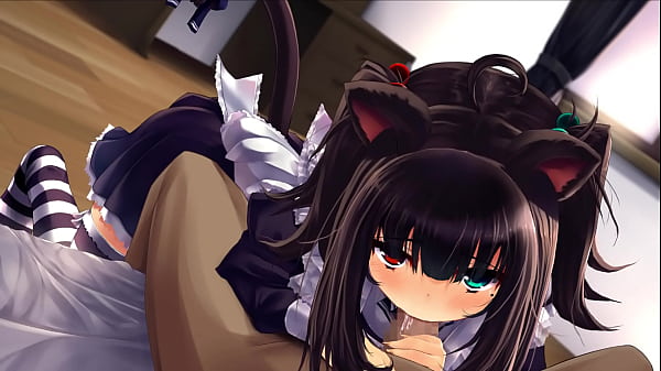 Cute kitten blowjob
