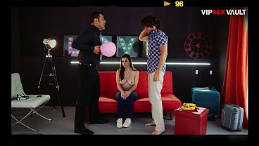 Nekane's Perfect Natural Tits Squeezed and Worshipped by Two Men