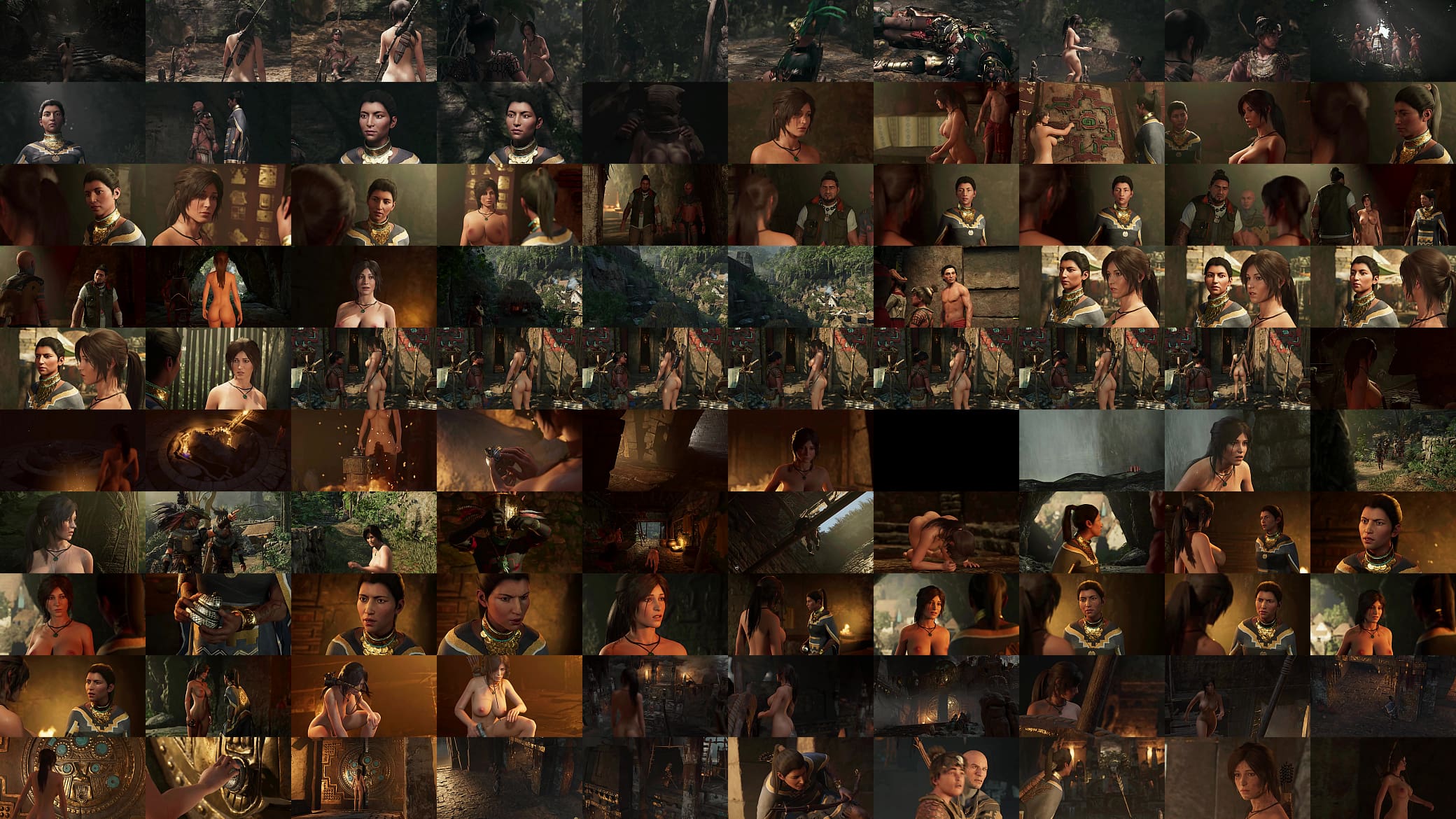 Lara goes Primal - Nude Lara All Cutscenes Movie Part 3 预览图