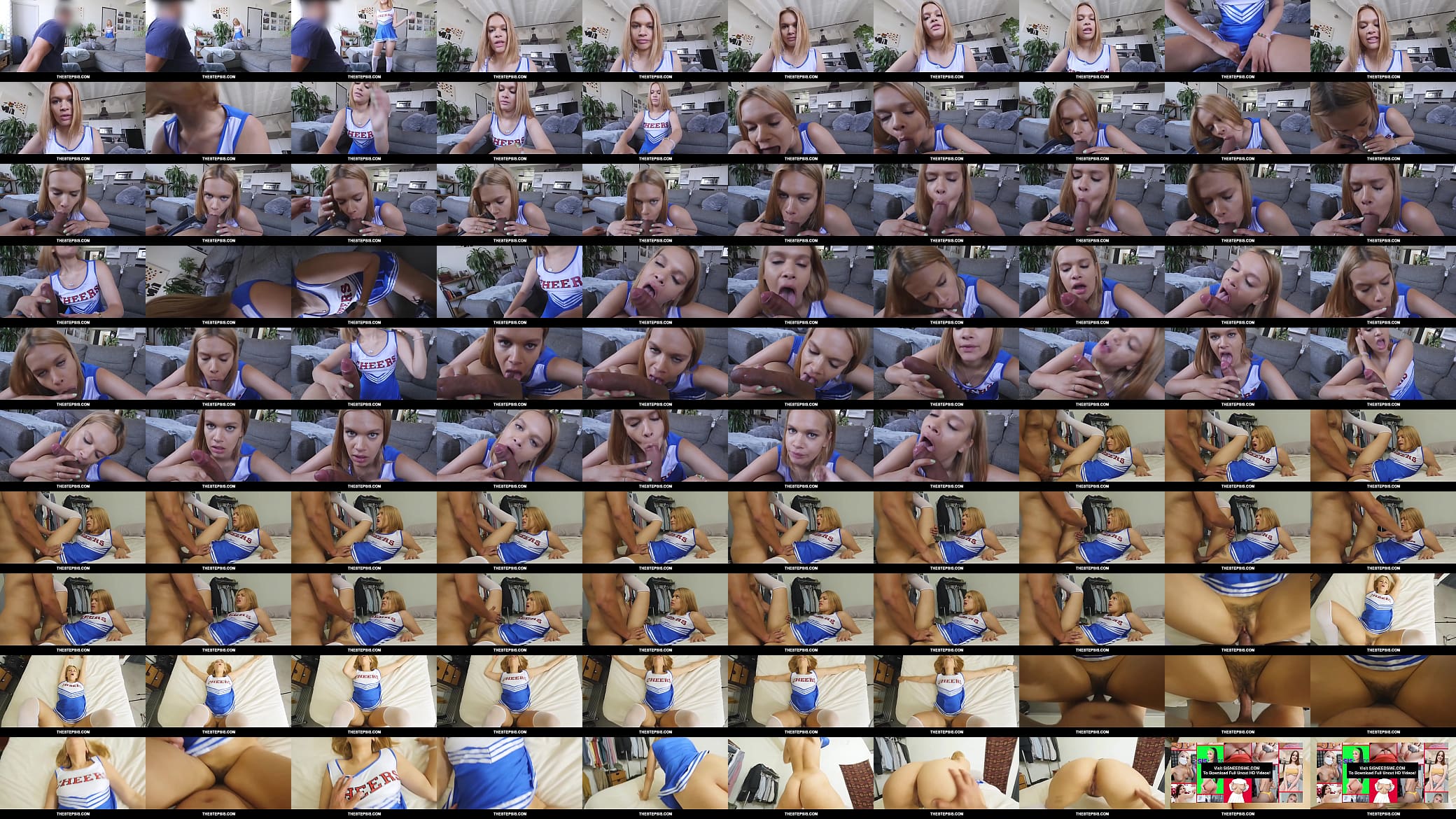 Petite blonde Cheerleader teen Stepsis Kendrall Kross seduces her pervy stepbrother and gets fucked hard on the bed POV 预览图