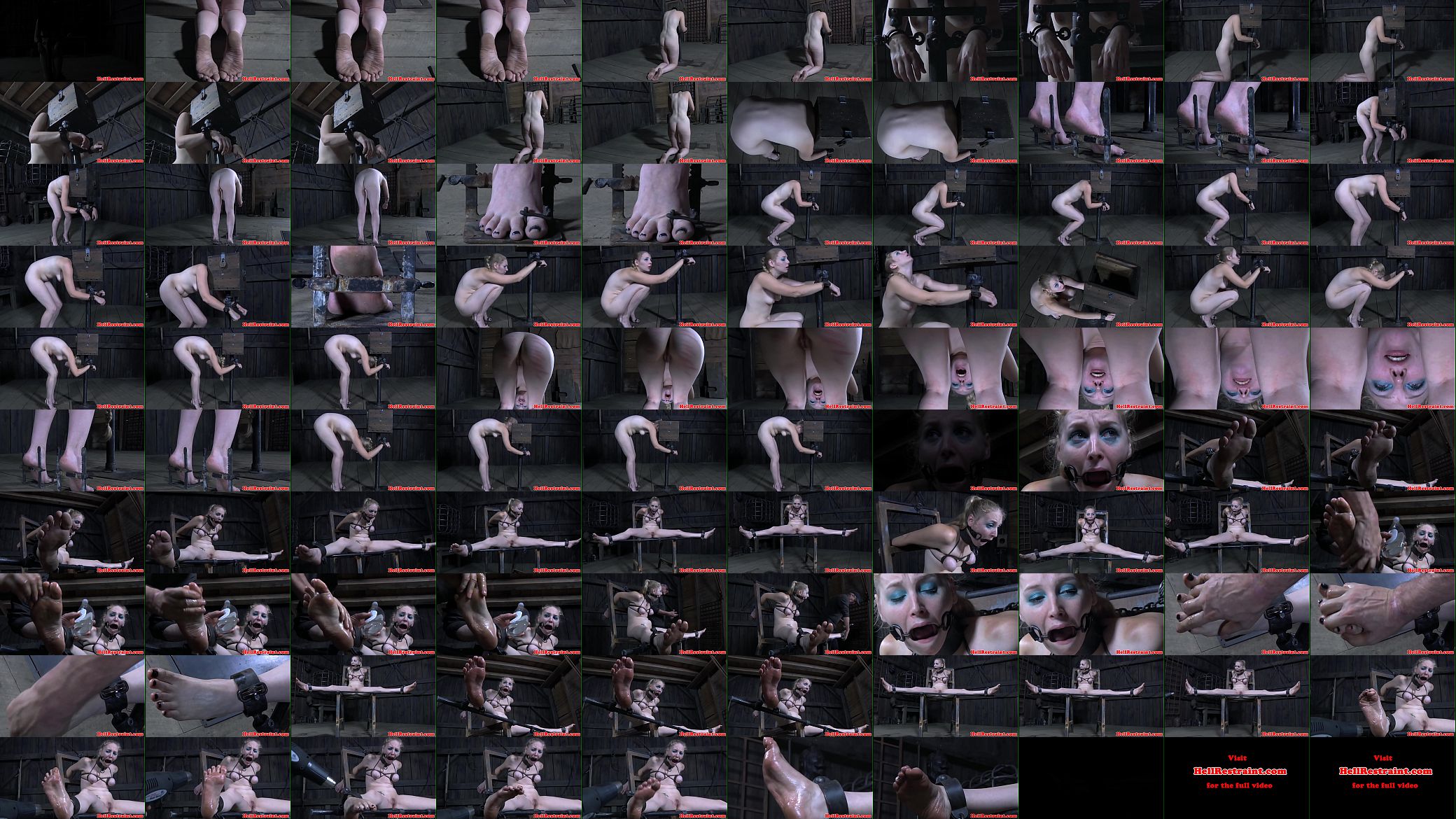 Spreadeagle bdsm sub has feet oiled 预览图