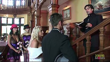 Download Video - Holy water exposes the milf bridesmaids as demons which begins an anal group sex session with double penetration