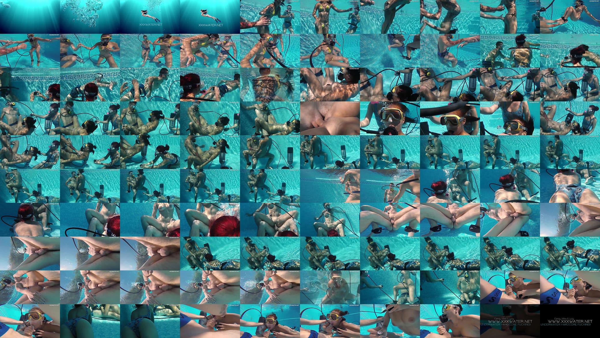 Candy and Lizzy fuck Mike underwater 预览图