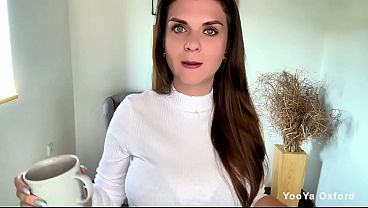 Yummy Stepmommy's Cum Splattered the Laptop in the Office and Seduce Stepson